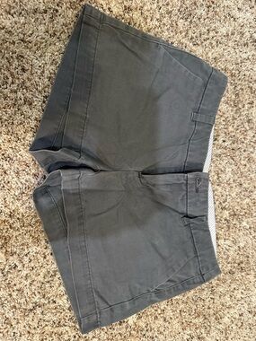 Merona Gray Casual Cotton Shorts with Mint Trim